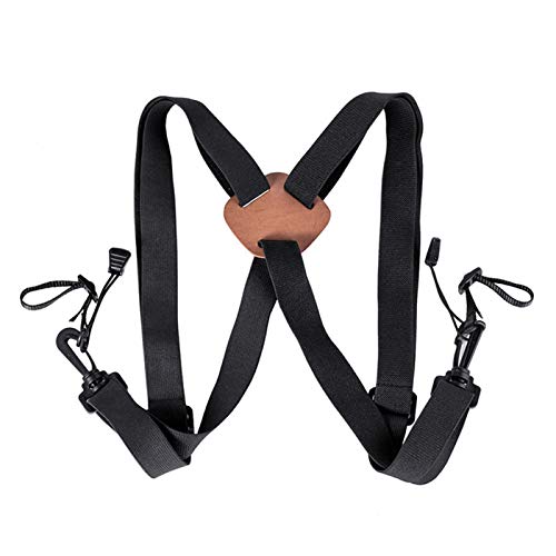 GeKLok Sangle de harnais universelle pour jumelles - Libération rapide - Réglable - Extensible - Ergonomique - En forme de X - Accessoire de chasse