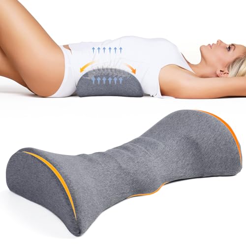 Cozyhealth Oreiller de soutien lombaire en mousse à mémoire de forme pour soulager les douleurs dans le bas du dos, coussin de soutien dorsal pour le lit, soutien de la taille, coussin de soutien