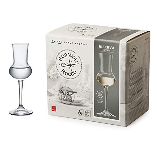 Bormioli Rocco Riserva Grappa 80ml, 6 verres