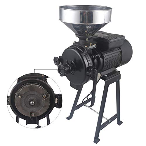 Moulin à céréales portable 2200 W Moulin à céréales sèches Moulin à grains de blé Moulin à grains de café Milling et broyeur 220 V Technique de broyage en acier pour grains secs, maïs, riz, blé, avec