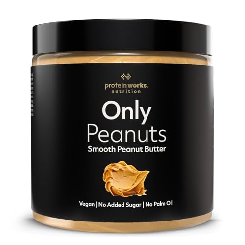 THE PROTEIN WORKS Beurre de Cacahuètes 100% Naturel sans Sucre Ajouté Lisse 500 g FODPEASM500G