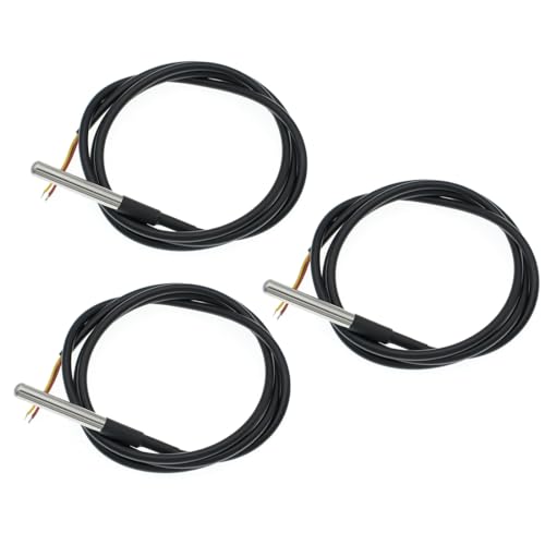 OUDQFCJ 18B20 capteur de température numérique sonde en acier inoxydable lecture précise température de mesure(1m)