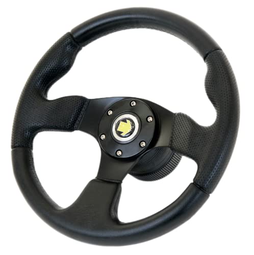 [DTi M10] Dorado Tuning Volant Sport Ø 320mm Rallye/Dérive/Course/Universel/Noir/Modulée Pour une Meilleure Maniabilité