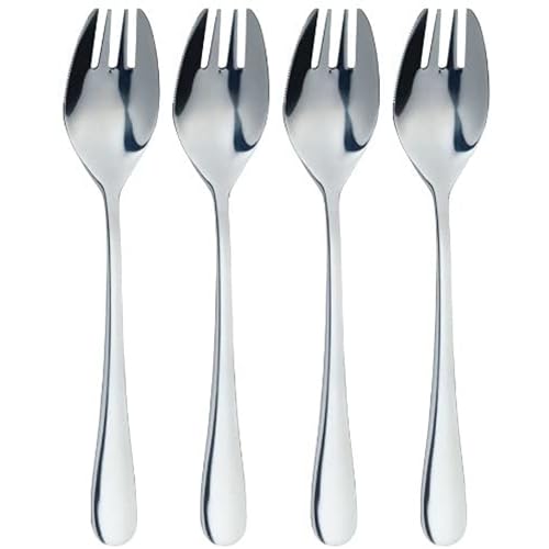 KitchenCraft MasterClass - Fourchettes 3-en-1 en Acier Inoxydable, Lot de 4