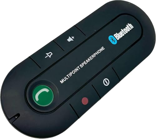 Kit mains libres pour voiture, maison, bureau, Bluetooth 5.3. 20 heures d'appels. 1000 heures en veille. Haut-parleurs 2 W. Fonctionne avec Siri Google Assistant Support
