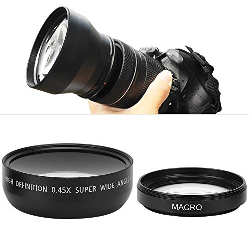 49mm Objectif Grand Angle pour Appareil Photo, Objectif Macro Grand Angle 0.45X Universel pour Canon pour Nikon pour Sony pour Olympus Appareil Photo