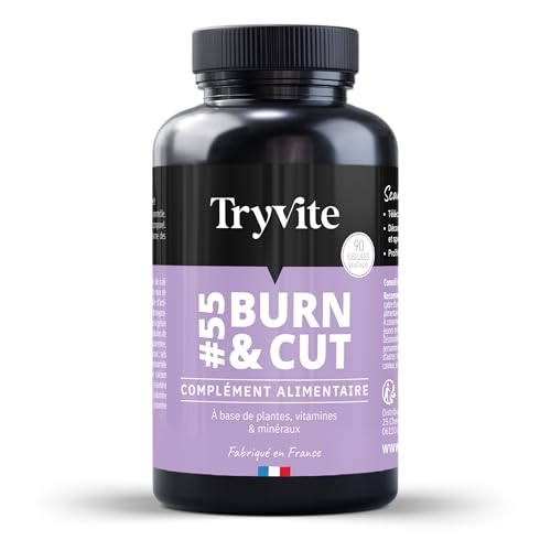 Bruleur de Graisse Puissant | Coupe Faim Puissant et Efficace | Perte de Poids Rapide et Efficace | Minceur Homme & Femme | TRYVITE BURN&CUT | Fabriqué en France