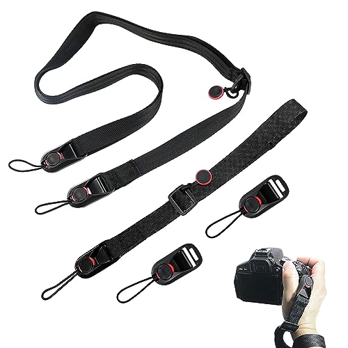 RYAN 2 Pièces Bandouliere Appareil Photo avec 2 Attache Rapide Boucle de Caméra Courroie Aappareil Photo en Nylon Accessoire pour Différents Types D'appareils Photo Caméscopes