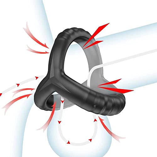 Cock Ring Set Erection Anneau De P-ÊŇIs en Silicone Triangle,L'érection pour l'agrandissement du pénis pour l'éjaculation retardée pour sexe,Anneau Retardé pour Hommes,Sèxtôyse Plaisir T-Shirt penis1b