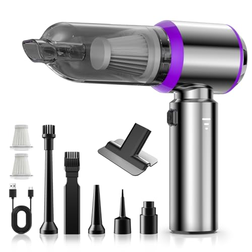 Tidy Cats Aspirateur à Main, 18000Pa Mini Aspirateur sans Fil Portable à 3 Vitesses, Multifonctionnel Aspirateur Voiture Puissant sans Fil avec Moteur sans Balais, pour Voiture Animaux Maison Car
