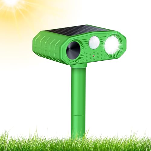 Repulsif Chat Solaire, Répulsif Chat Ultrason 3 Modes, Solaire et USB Répulsif Animaux, Imperméable IP64 Repulsif Chat Exterieur pour Anti Chats Chiens Souris Ratons Animaux de Jardin
