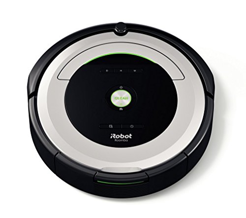 iRobot Roomba 680 Aspirateur Robot, système de nettoyage puissant avec Dirt Detect, aspire tapis, moquettes et sols durs, idéal pour les poils d'animaux, nettoyage sur programmation, argent
