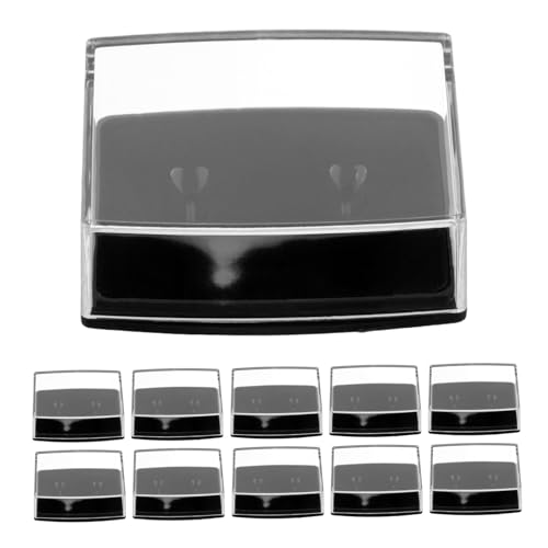 FOMIYES Boîte à Boutons de Manchette 18 Pièces Organiseur Transparent en Plastique Rangement Compact pour Hommes Étui de Voyage Pratique 60X45X25Mm
