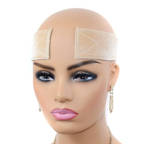 Bandeaux de Perruque en Velours,Bande de Cheveux de Perruque Réglable, Antiderapant, Headband Femmes pour Perruque Sports Yoga (Nude)