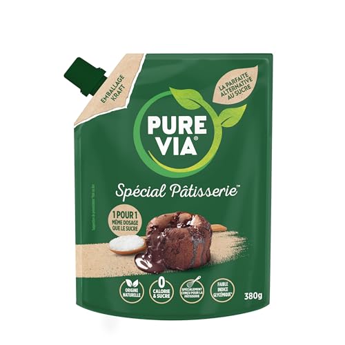 Pure Via - Spécial Pâtisserie - Alternative au sucre d’origine naturelle avec de la Gomme d'Acacia, 1 x 380 g