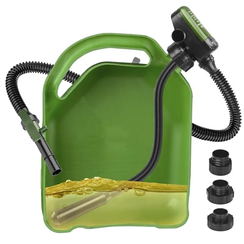 Fioay Pompe Carburant Électrique avec Stop Automatique,Pompe de Transfert Flexible Hose,Pompe Electrique Carburant avec 3 tailles adaptateur pour Gaz, Eau, Huile, Autres Liquides,2.4GPM