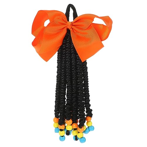 Amosfun Extension De Queue De Cheval Réaliste Pour Femmes Extensions De Cheveux Tressés Queue De Cheval Avec Nœud Perlé Accessoire De Cheveux À La Mode