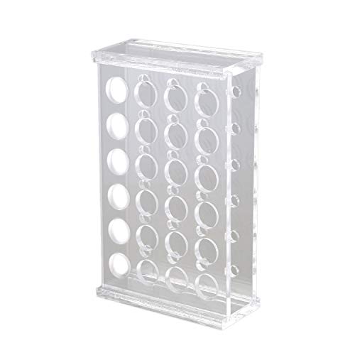 NKBSDKM 1,5 ML Tubes à Centrifuger 11 Mm de DiamèTre Tube à Essai Support de Rack en Plastique 24 Trous