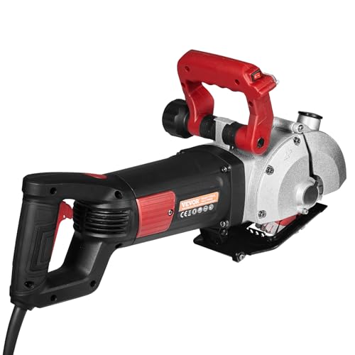 VEVOR Découpeuse de Cannelure de Mur Rainure Profondeur 41 mm Machine de Découpe de Rainures Murales 4800 W 220 V Découpeuse Électrique de Cannelure de Chasseur Rainureuse Béton Max. 8 pièces Lames