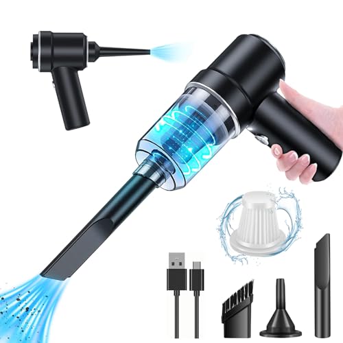 Sverluus 2 in 1 Aspirateur à Main sans Fil, 8000Pa Aspirateur de Voiture, 2 in 1 Mini Aspirateur à Main Aspirateur de Voiture pour PC Maison Voiture Bureau Canapé (Sliver) (Sliver)