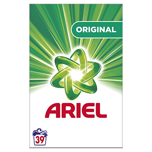 Ariel Lessive Poudre, 39 Lavages, Original, Elimination Exceptionnelle des Taches dès le Premier Lavage