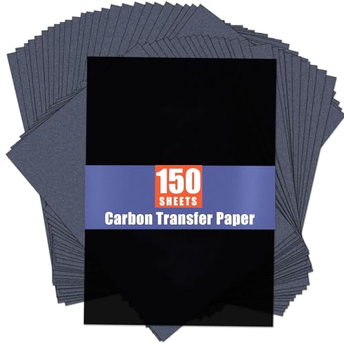 psler 100 Feuilles de Papier Carbone, Papier Transfert Carbone avec 3 stylos de gaufrage pour Le Travail du Bois, Le Papier, la Toile et d'autres Surfaces d'artisanat d'art (7.3 par 10 Pouces)