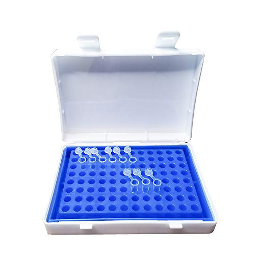Boîte de transport PCR 96 emplacements pour micro-tubes de 0,2 ml, 8 x 12 (bleu)