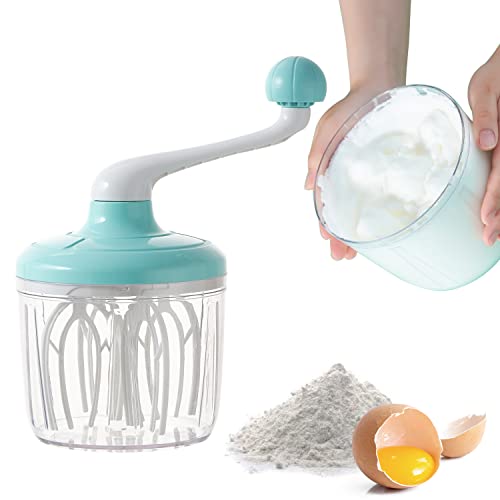 Erato Manuel Batteur à oeufs, Fouet à Oeufs Multifonction, CrèMe à Oeufs Manuel Fouet batteur à œufs à la maison 1100ML, Vert