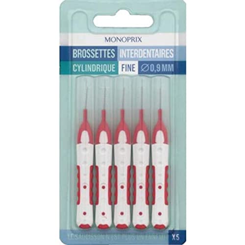 MONOPRIX Brossettes interdentaires Fines 0.9mm - La boîte de 5