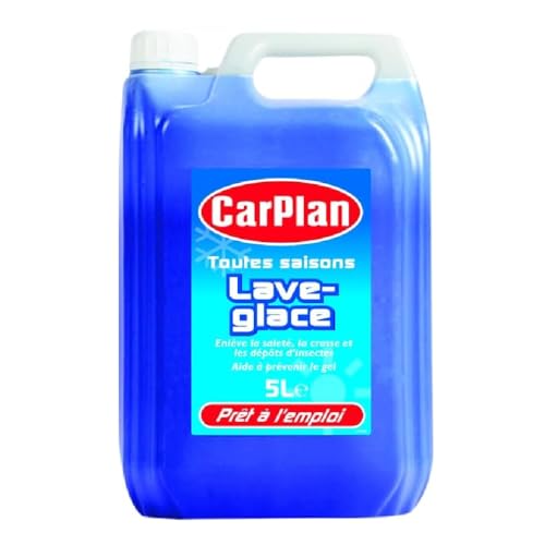 CarPlan Lave-Glace Toutes Saisons 5L – Prêt à l’Emploi | Nettoie & Dégraisse | Anti-Givre, Anti-Filme, Action Rapide | Usage Hiver & Été