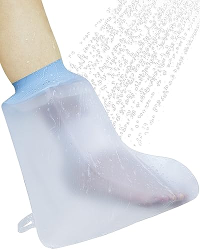 CureSquad Protege Platre Pied Adulte, Couvre-pieds Imperméable pour la Douche, Couvre-plâtre Doux et Confortable pour le Pied, Protections pour Plâtre Réutilisable