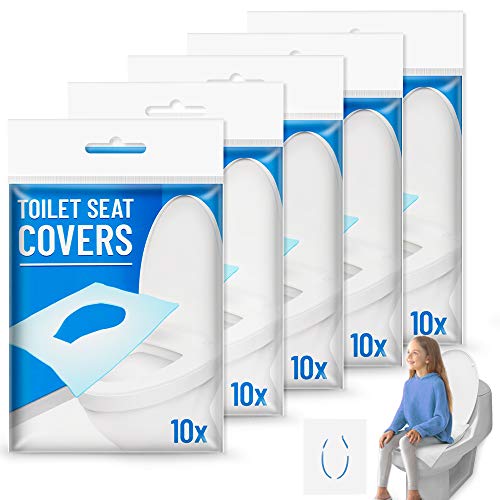 Cuvettes Wc Protege Cuvette WC Lot De 2 Protection WC Cuvette Avec Poignée Et Accessoire Salle De Bain Anti-froid Réutilisable