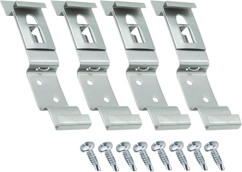 Autodomy Pack 4 Unites Porte Plaque Immatriculation 125x25 mm | Support Plaque Immatriculation Voiture Universel en Acier INOX + 8 Vis | Plaque Immatriculation Voiture, Remorque e Camion