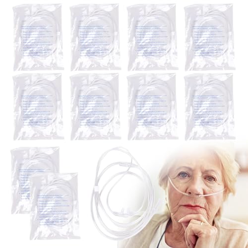 10 Pièces Tubes À Oxygène Nasaux, Tube D'Oxygène Nasal En Silicone Monté Sur La Tête Tube D'Oxygène En Silicone Transparent Tube Pour Appareil À Oxygène Thérapie Respiratoire Et Appareils D'Inhalation