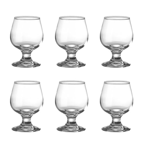 binsakao Lot de 6 petits verres à shot pour cognac, porto, tequila (150 ml), 6shotglass