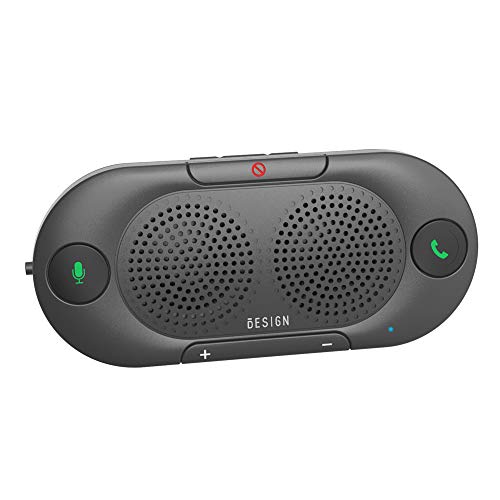 Besign BK06 Kit-Voiture Mains Libres Bluetooth pour Voiture sur Pare-Soleil, Support du GPS, Kit Mains-Libres et Enceinte sans Fil pour Smartphones, 2X2W de Puissance, Auto Allumage-Extinction