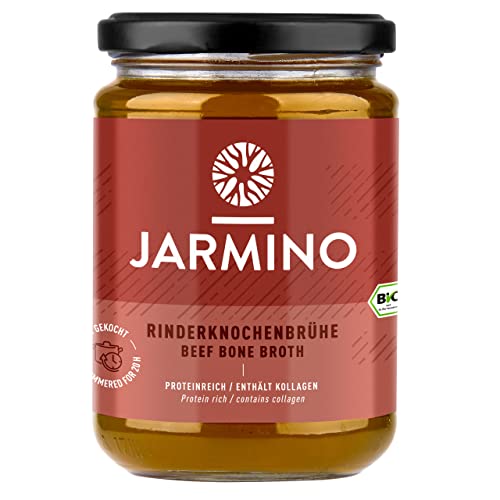 Bone broth soupe (6x 350ml) | bouillon d'os de boeuf | JARMINO | acide hyaluronique, collagène et protéine naturelle | bio