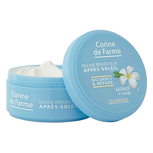 Corine de Farme - Baume Réparateur Après-Soleil - Crème Hydratante, Nourrissante - Clean Beauty - Monoï de Tahiti, Beurre de Mangue - Parfum des Îles - 150 ml