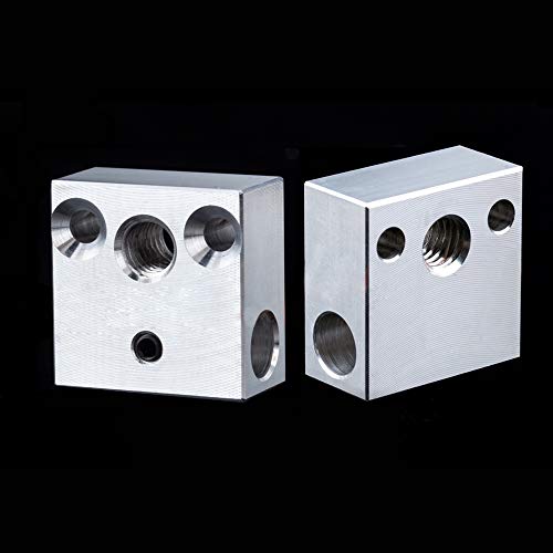 Lot de 2 blocs chauffants CR-10 pour imprimante 3D All Metal Hotend Ender 3 Pro Ender 5 Pro CR10 S4 S5 (aluminium)