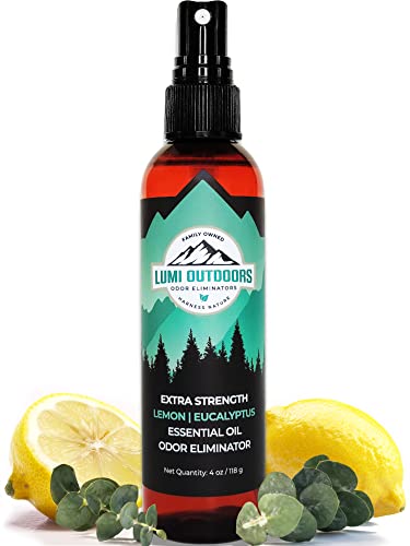 Vaporisateur Désodorisant Chaussures Anti-Odeurs - Spray Désodorisant Naturel - Éliminateur d'Odeurs pour les Pieds - Extra Fort - Eucalyptus Lemongrass - Lumi Outdoors