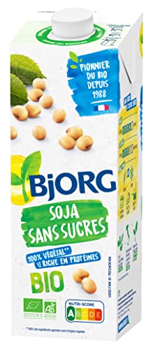 BJORG - Boisson Végétale Soja Sans Sucres - Boisson Bio Riche en Protéines - 1 L