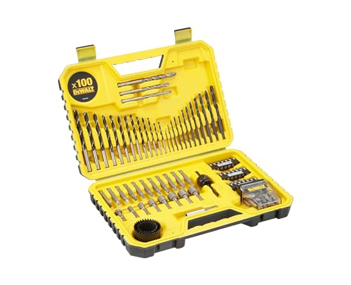 DEWALT - Coffret de 100 pièces de perçage et vissage haute performance - assortiment polyvalent pour perceuse et tournevis - coffret avec rangement - DT71563-QZ