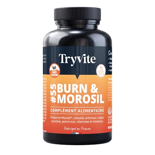 Bruleur de Graisse Puissant | Coupe Faim Puissant et Efficace | Morosil Perte de Poids Rapide et Efficace | Minceur Homme & Femme | TRYVITE BURN&MOROSIL | SANS CAFEINE | Fabriqué en France