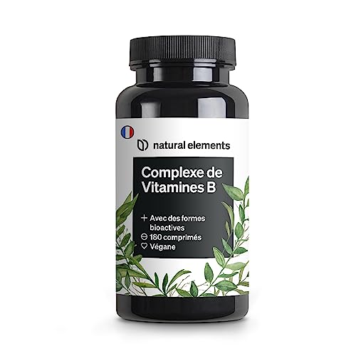 Vitamine B Complex – 180 comprimés pour 6 mois – matière première premium Quatrefolic® – avec formes bioactives et 2 cofacteurs – végane, hautement dosé, contrôlé en laboratoire