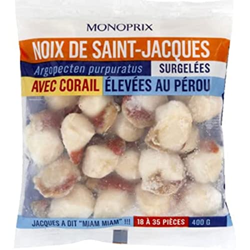 Monoprix Noix de Saint Jacques avec corail - Le sachet de 400 g