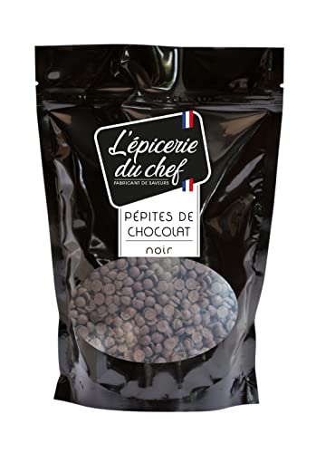 Épicerie Du Chef - Pépites de Chocolat Noir 500g - 44% Cacao Minimum - Pour Cupcakes, Cookies, Muffins, Brioches, Pâtisseries, Gâteaux, Mueslis - EDC8652