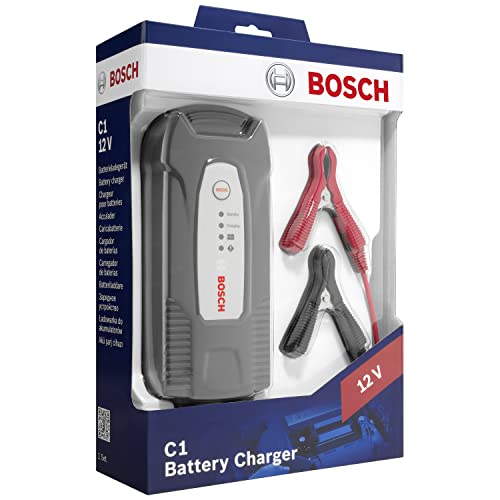 Bosch Automotive C1 - Chargeur de Batterie Intelligent et Automatique - 12V / 3,5A - pour Batteries Plomb-Acide, GEL et Start/Stop EFB, pour Motos et Voitures et Petits Utilitaires