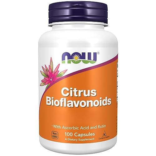 Now Food, Citrus Bioflavonoids, avec Vitamine C et Rutine, 100 Capsules végétaliennes, Testé en Laboratoire, Sans Soja, Sans Gluten, Végétarien