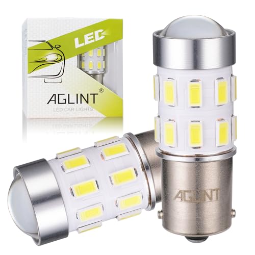 AGLINT P21W 1156 LED Ampoule BA15S 1141 7056 Voiture Feu de Recul Arrière DRL Feux de Jours Stationnement Direction Clignotants Feu Blanc 6500K 12V 24V