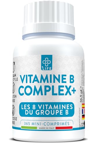 Vitamine B Complex 365 Comprimés Piulife® Vitamine B6 B1 B2 B3 Niacine, B5, B7 Biotine, B9 Acide Folique Et Vitamine B12, Complexe Vitamine B Énergie Peau Système Immunitaire Vitamine Adulte Vit B